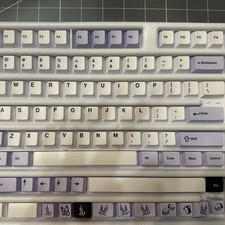 GMK Lavender Base Kit, novelty (used) & Spacebars Set (sealed) ABS keycaps set picture