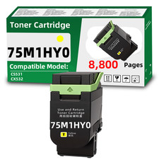 75M1HY0 Yellow  Toner Cartridge Compatible for Lexmark CS531  CX532 CS531dw picture
