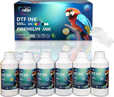 Enlite Premium DTF Ink 500ML Combo Pack, Pigment Ink for PET Film Heat Transfer picture