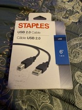 Staples 6 Foot USB 2.0 Printer Cable - NEW picture