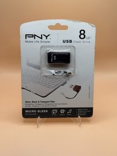PNY 8GB USB Flash Drive Shock & Waterproof P-FDU8GSLK/GRY-GE picture