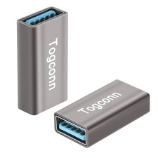 USB Coupler 2 Pack, Aluminum Shell USB 3.0 Type-A Female to Female Extension picture