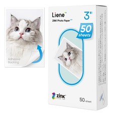 Liene Zink Photo Paper 2X3″ 50 Sheets, Liene Premium Photo Printer Paper W/Adhes picture
