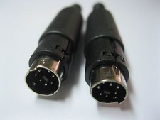 30 Pcs Mini DIN Plug Male Connector 7 Pin with Plastic Handle New picture