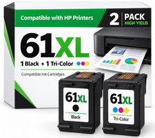 61XL 2Pk  Ink Printer Cartridge For HP ENVY 4500 4501 4502 4504 5530 5531 5535 picture