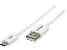 StarTech.com 2m White Micro USB Cable - A to Micro B picture