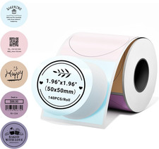 2 Inch round Thermal Labels,5 Color Self-Adhesive Stickers for M110/M100/M220/M1 picture