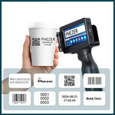 Handheld Inkjet Printer Gun 12.7mm Fast-Drying Ink Text QR Barcode Label Printer picture