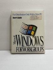 Microsoft Windows 3.11 Workgroups PC User's Guide Brand New Sealed VINTAGE W COA picture