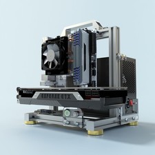 DIY Open Frame PC Chassis, Aluminum Computer Case, Supports ITX Motherboard, ... picture