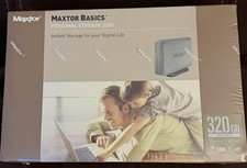 Sealed Box-MAXTOR Personal Storage 3200 External Hard Drive 320GB New In Box picture