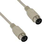 [10X] 6' DIN5 5 Pin Male to Male Cable 28 AWG Shielded AT Type Keyboard to PC picture