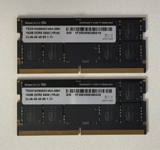 TEAM GROUP 32GB (2*16GB) PC5-44800B-S DDR5-5600MHZ SODIMM TED516G5600C46A-SBK picture