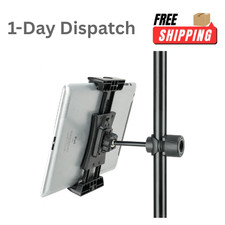 Tablet Holder for Mic Stand Adjustable iPad iPhone Mount 4.7–12.9
