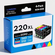 4PK 220XL T220XL Ink Cartridge For Epson XP-420 XP-424 XP-320 WF-2630 WF-2760 picture