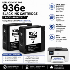 936e Black Ink Cartridge Replacement for HP 936e / 936XL – High Yield 2-Pack picture