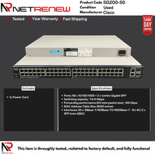 CISCO SG200-50 50 Port Gigabit Switch Tested picture
