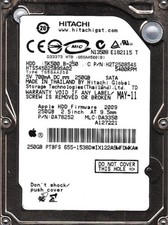HTS545025B9SA02 pn: 0A78252 mlc: DA3350 apple: 655-1538D 250GB 2.5 SATA 7407 picture