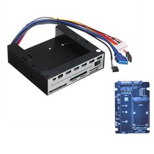 5.25 inch Front Panel Expansion Hub with 3 USB3.0 2 USB2.0 Ports Card Reader picture