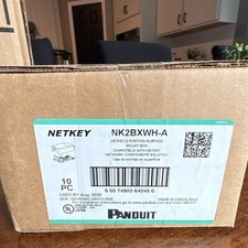 Panduit NetKey NK2BXWH-A 2-Position Surface Mount Box, White, 10 Pack picture