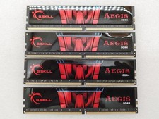 G.Skill Aegis 32GB (4x8GB) PC4-24000 DDR4 3000MHz Memory (F4-3000C16D-16GISB) picture