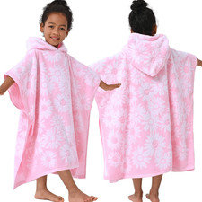 Thick Hooded Bath Towel Poncho for Kids (4-8Years) - Soft, Absorbent Turkish Cot picture