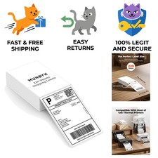 Versatile 4x6 Thermal Shipping Labels - 220 Sheets Plain White for All Platforms picture
