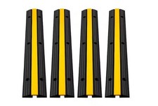1-Channel Rubber Cable Protector Ramps 22046 Lbs. Loading Cable Wire Cord Cover picture
