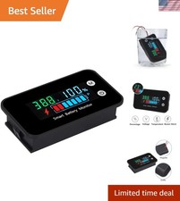 7-100V Waterproof Battery Monitor Color LCD with Buzzer Alarm &Temp picture