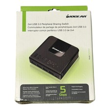 IOGEAR GUS432 2x4 USB 3.0 Peripheral Sharing Switch 2 Computers 4 Ports NEW picture