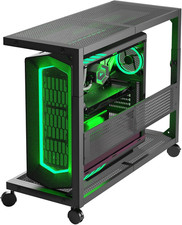 Computer Tower Stand - Height Adjustable 2-Tier Atx-Case PC Stand Printer Rack P picture