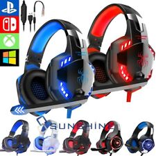 Pro Gaming Headset W/ Mic XBOX One S/X PS4 PC Headphones Microphone Bass picture