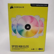 Corsair SP120 RGB ELITE 120mm Performance Fan 3-Pack Kit iCUE Lighting Node CORE picture