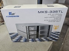 Kingwin MKS-335TL 12Gb/s SAS / SATA 3-in-2 Trayless Hard Drive Bay picture