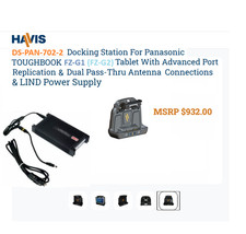 New Havis DS-PAN-702-2 Dock Station + Lind Power | Panasonic Toughpad FZ-G1, G2 picture