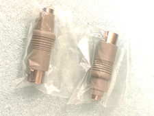 LOT OF 2 NEW PS2 FEMALE TO 5 PIN AT MALE KEYBOARD ADAPTER RM2-CMP18 picture