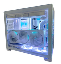 PC GAMING WATERCOOLED WINTER WHITE  PC AMD 9800X3D NVIDIA RTX 5090 MASTER ICE WH picture