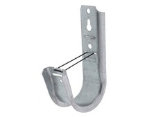 Networx 2 inch Galvanized Steel Wall Mount J Hook Retainer Clips 25 Pack picture