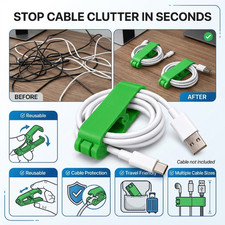 Bulk Cable Organizer Clips Wire Management Home Office Pack picture