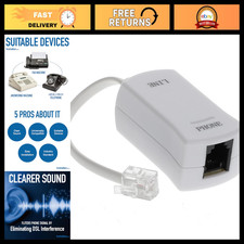 DSL Modem Phone Filter for Interference Elimination & Static Noise Blocker - Sin picture