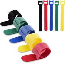 6 pcs Microfiber Cloth Cable Straps Hook Loop Reusable Fastening Cable 6