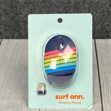 Surf Onn. Wireless Mouse Rainbow Stripe 5 Button - New in Box picture