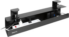 Mount-It under Desk Cable Management Tray – Clamp-On No-Drill Metal Cable Manag picture