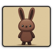 Chocolate Bunny Gaming Mouse Pad | Cute Cartoon Rabbit Desk Mat picture