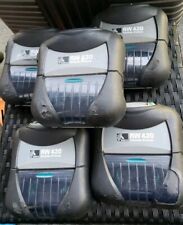 Lot Of 5 Zebra RW 420 (R4D-0UBA000N-00) Mobile Thermal Printer w/scuffs And Wear picture