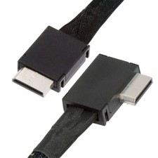 Angled 90 Degree OcuLink PCIe 4.0 PCI-Express SFF-8611 4i to SFF-8611 Data Cable picture