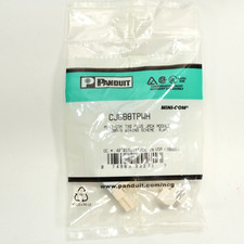BULK SAVINGS Panduit CJ688TPWH White Mini-Com TX6 Plus UTP RJ45 Jack Module Cat6 picture