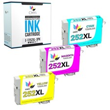 CMYi 3PK Replacement 252XL Color Ink Cartridge for Epson Workforce WF7210 WF7610 picture