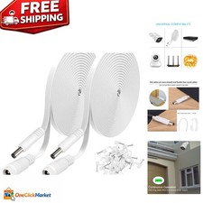 Extra Long 10ft Power Extension Cable - 2 Pack for CCTV, LED, and Automotive Use picture