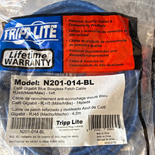 Tripp Lite N201-014-BL Cat6 RJ-45 Ethernet Patch Cable 14 ft Blue Snagless picture